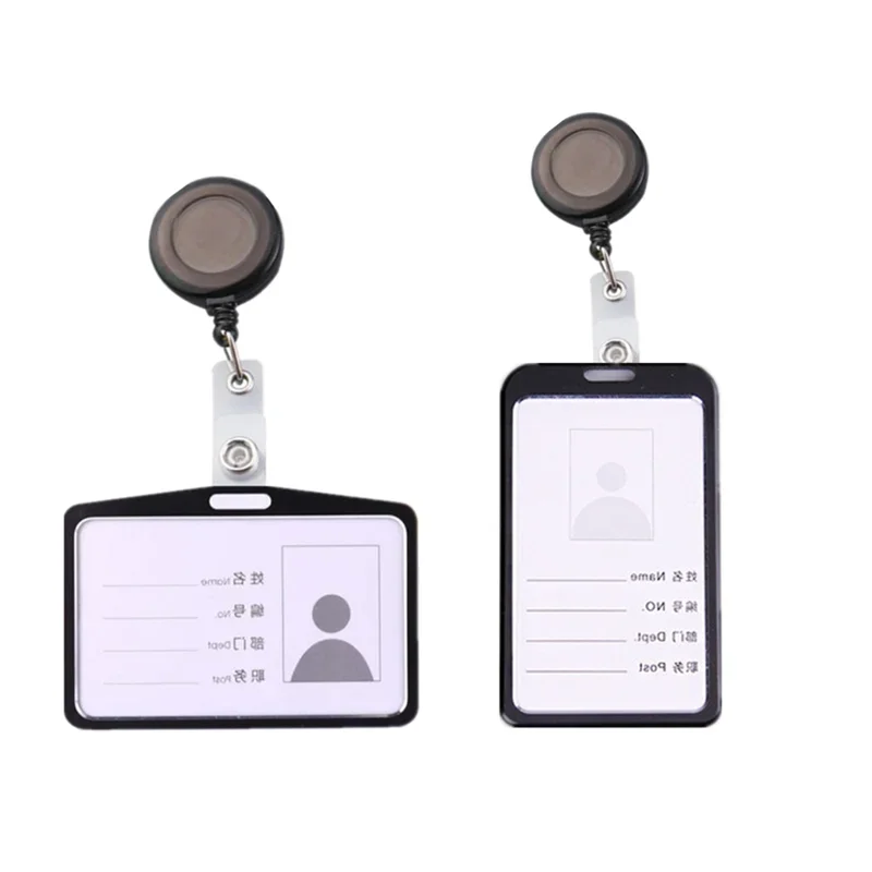 Metal Staff Working Permit Case, ID Tag, Employee's Pass, Work Card Cover, Retrátil Badge, Reel Card Clips