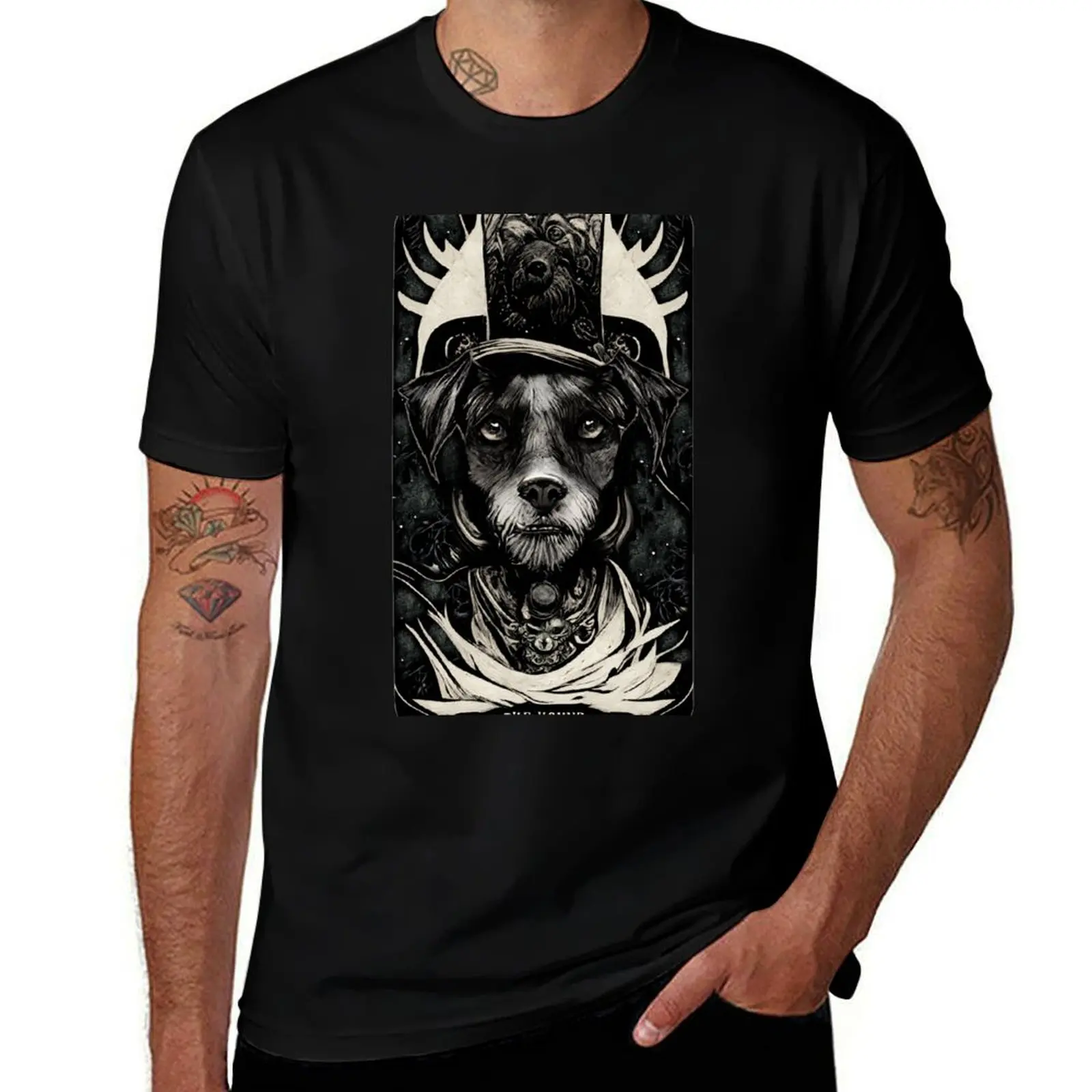 

Tarot Wolves: The Hound T-Shirt t shirt custom print printed t shirts for man T-Shirt