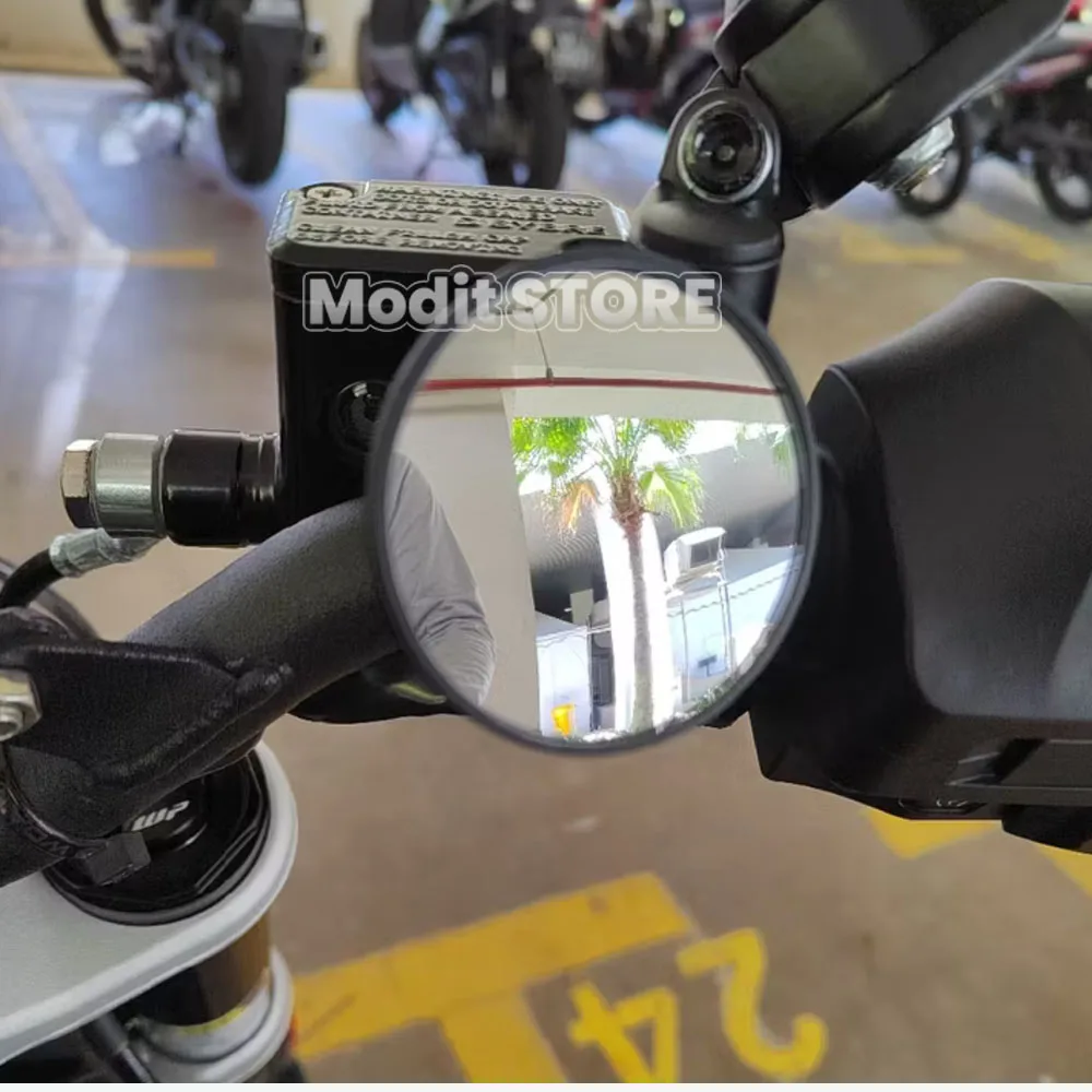 Für 690 125 390 SMCR ENDURO 125 390 Enduro R 2025 KLX 230 250 300 Motorrad Runder Lenker-Rückspiegel Weitwinkel Kleiner Spiegel – Detail 9