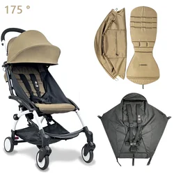 Kinderwagen zubehör 175 Grad Kinderwagen haube & Matratze für yoyo2 yoya Babytime-Abdeckung mit Reiß verschluss tasche hinten