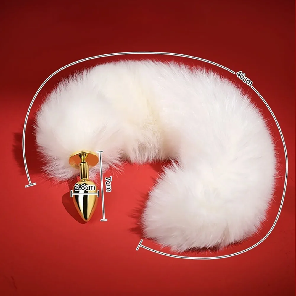 Detachable Plush Fox Tail Metal Body Care Plug Smooth Matte Polished Surface Easy To Rinse Off Portable Decorative Accessory