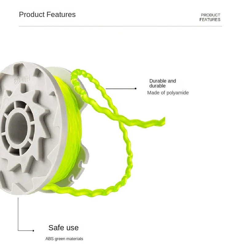 12 Pack Worx Mowing Accessories Grass Rope Mowing Line WA0014/WA0037 Replacement Spools