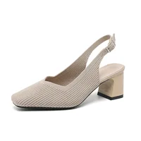 Coarse heeled sandals for women, fly woven shoes - Image 6