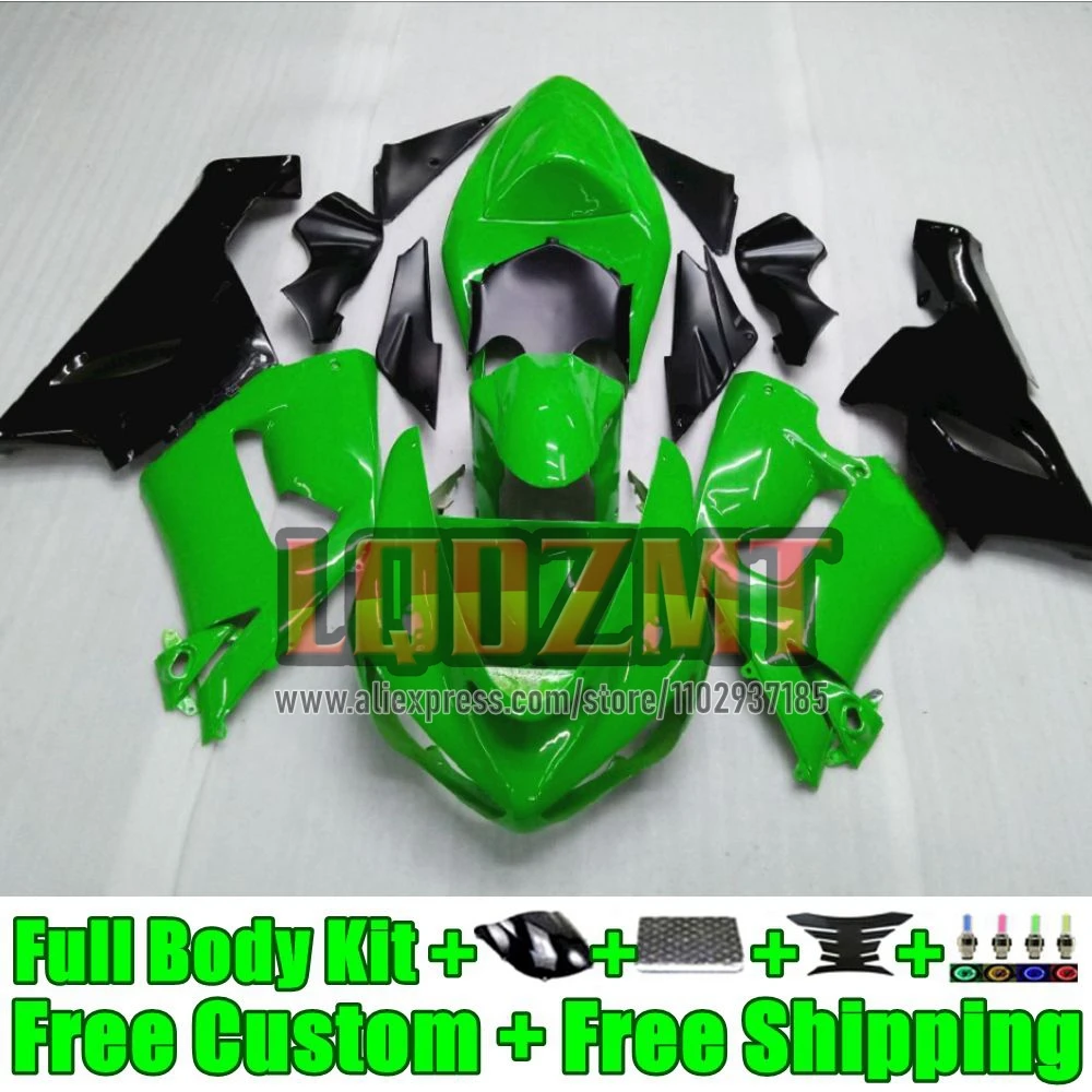 Factory Green Injection Body For KAWASAKI NINJA ZX-636 ZX 6R 636 6 R 38No.0 ZX-6R ZX636 ZX6R 2005 2006 600CC ZX600 05 06 Fairing