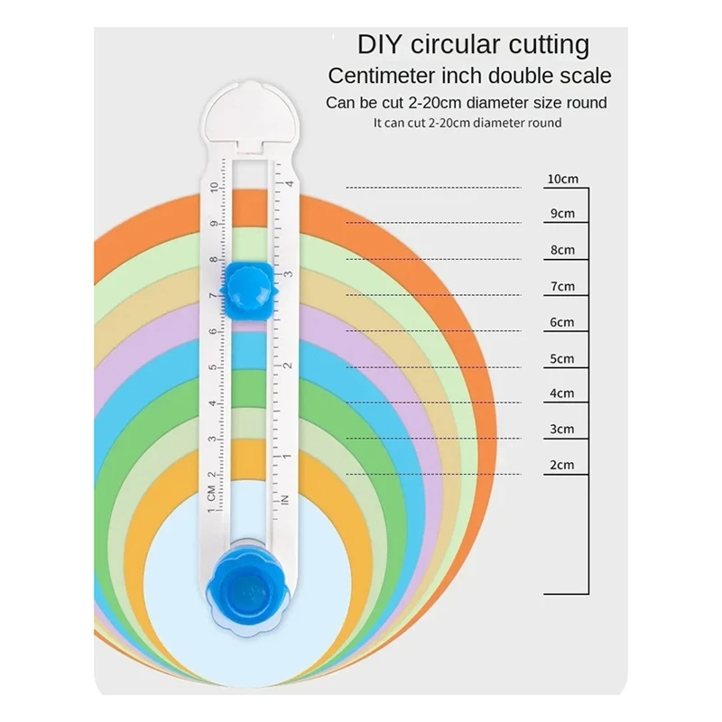 Round Cutting Knife DIY Compass Circle Cutter Scrapbooking Cutters Circular Paper Scrapbooking Cards Cutters