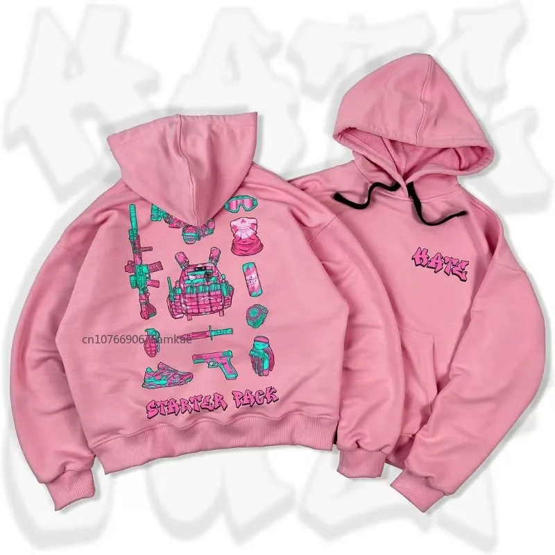 High-quality Thickened Pullover Hoodie Men and Women Ins Tide Personalized Pattern Printing Sweatshirt New Loose Couple Hoodie