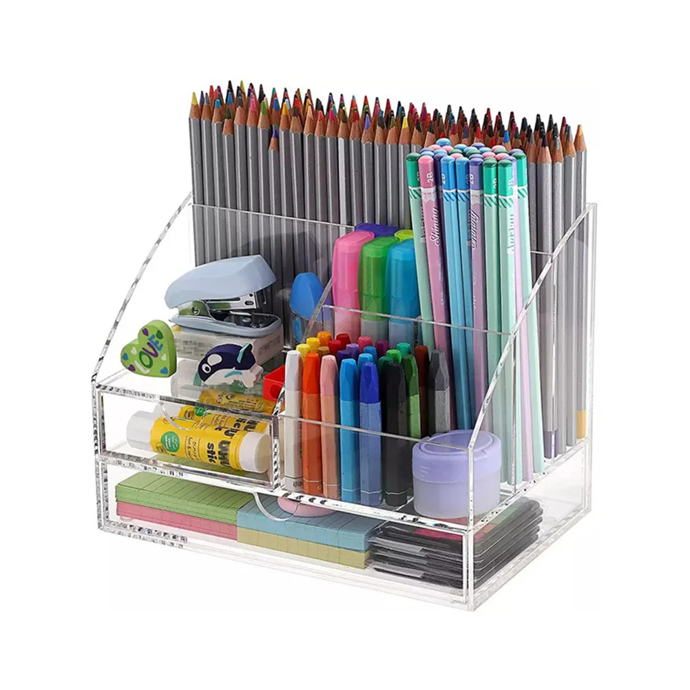 

Acrylic Storage Box Clear Desktop Stationery Holder Makeup Drawer Type Sundries Storage Box Office Organizer Bedroom