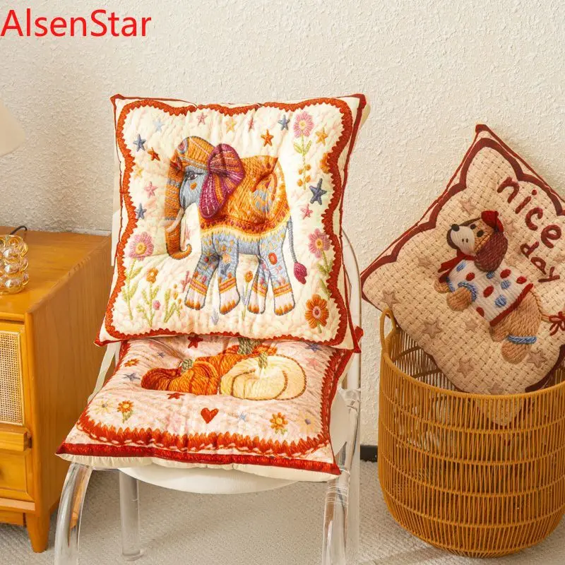 

Cute Chair Butt Cushion Thickened Office Seat Cushion Pads Classroom Student Plush Padded Stool Cushion Home Decoration