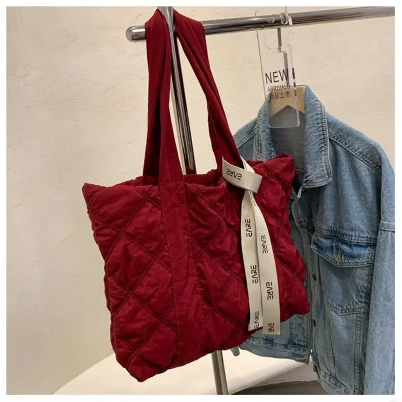 

2023 NEW Shoulder Bag Handbag Quilted Tote Bags Solid Color Fashion Bag Large Capacity Shopping Bag for Girl Women 20CA