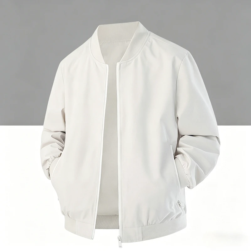 Men Baseball Collar Jacket 2026 New Outdoor Workwear Windbreaker Solid Color Admin Coat Windproof Group Uniform Casual Outerwear
