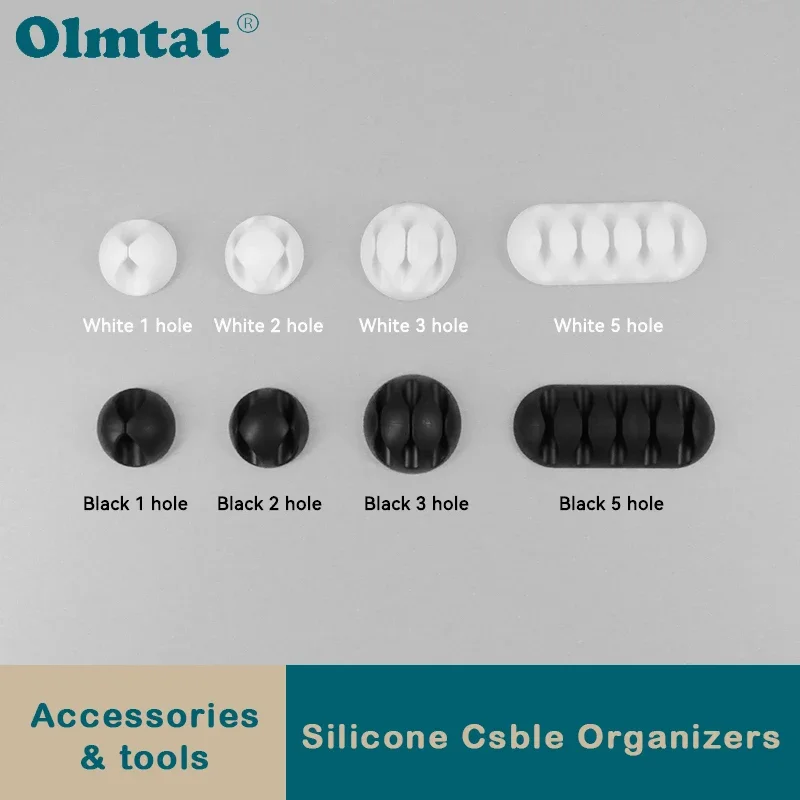 

Cable Organiser Silicone Cable Management Winder Desktop Tidy Wire Arrangement Clip Holder for Mouse Keyboard Headphone 1~150Pcs