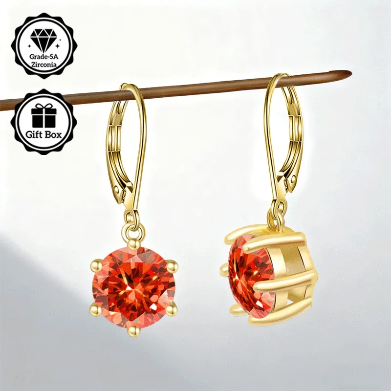 

Ювелирные изделия LAMVOICE для женщин, серьги с цирконием из стерлингового серебра 925 пробы, подарки на Рождество для нее, ювелирные изделия j в подарочной упаковке