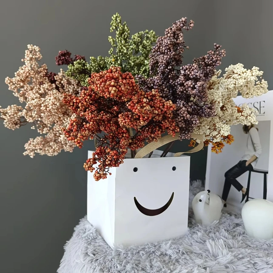 인공 꽃 식물 윈터베리 웨딩 신부 부케 홈룸 꽃병 야외 - Bonsai Garden Home 리뷰 및 가격