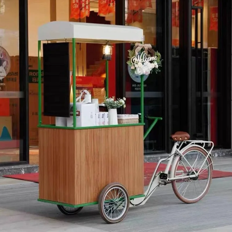 

Internet celebrity coffee cart movable float sale display dining car wrought iron