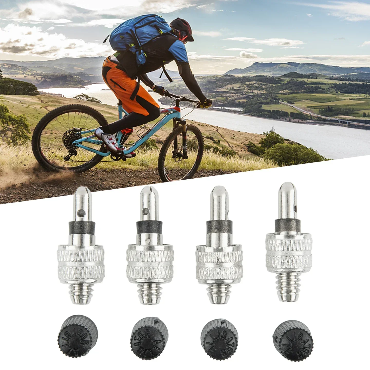 High Quality 4 X Bicycle Valve Cycling Parts Bike Tools Dunlop Valve For Wheel Germany Set Silver Stainless Steel