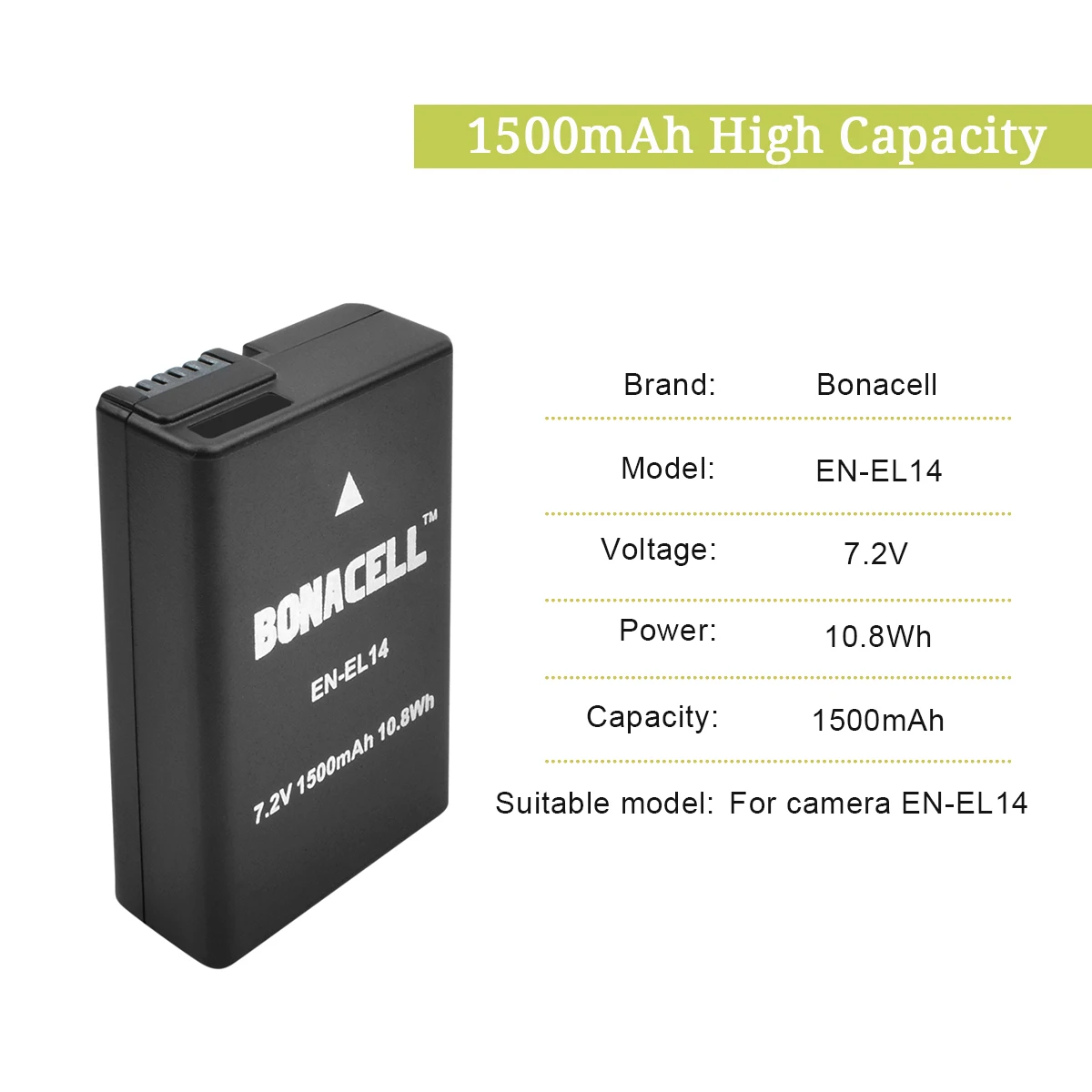 1500mah EN-EL14a EL14 CAMERA BATTERY EN-EL14 For Nikon P7000 P7100 P7800 P7700 D3100 D3200 D3300 D3400 D3500 D5600 D5100 D5300