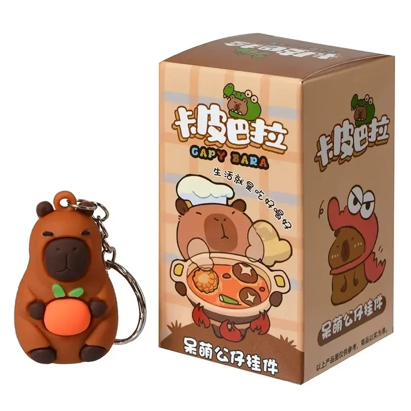 

100% Authentic Cute 24pcs Capybara Figure Blind Box Anime Capibara Figures Doll Keychain Pendant Toy For Children Christmas Gift