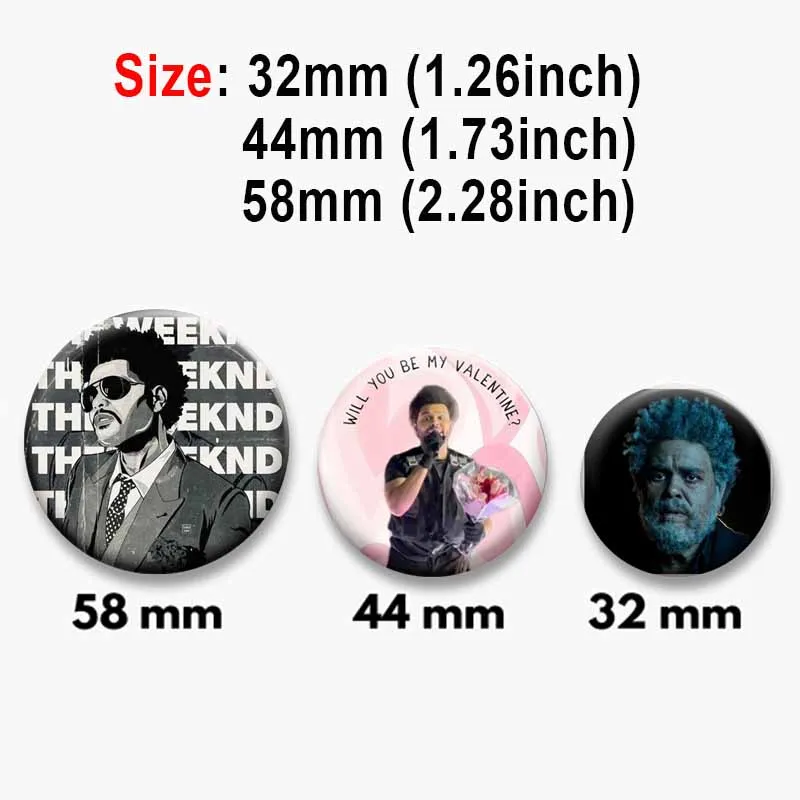 Rapper Singer The Weeknd Coin Brooch Creative Funny Lapel Pins Custom Backpack Bags Hat Badge Accessories Fans Souvenir Gifts