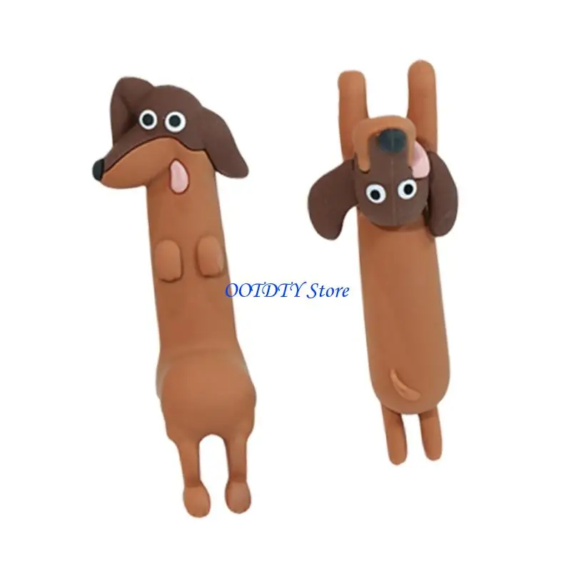 367A 2/6Pcs Lovely Dog Figurines Computer Monitor Decors Dog Statue Table Decoration