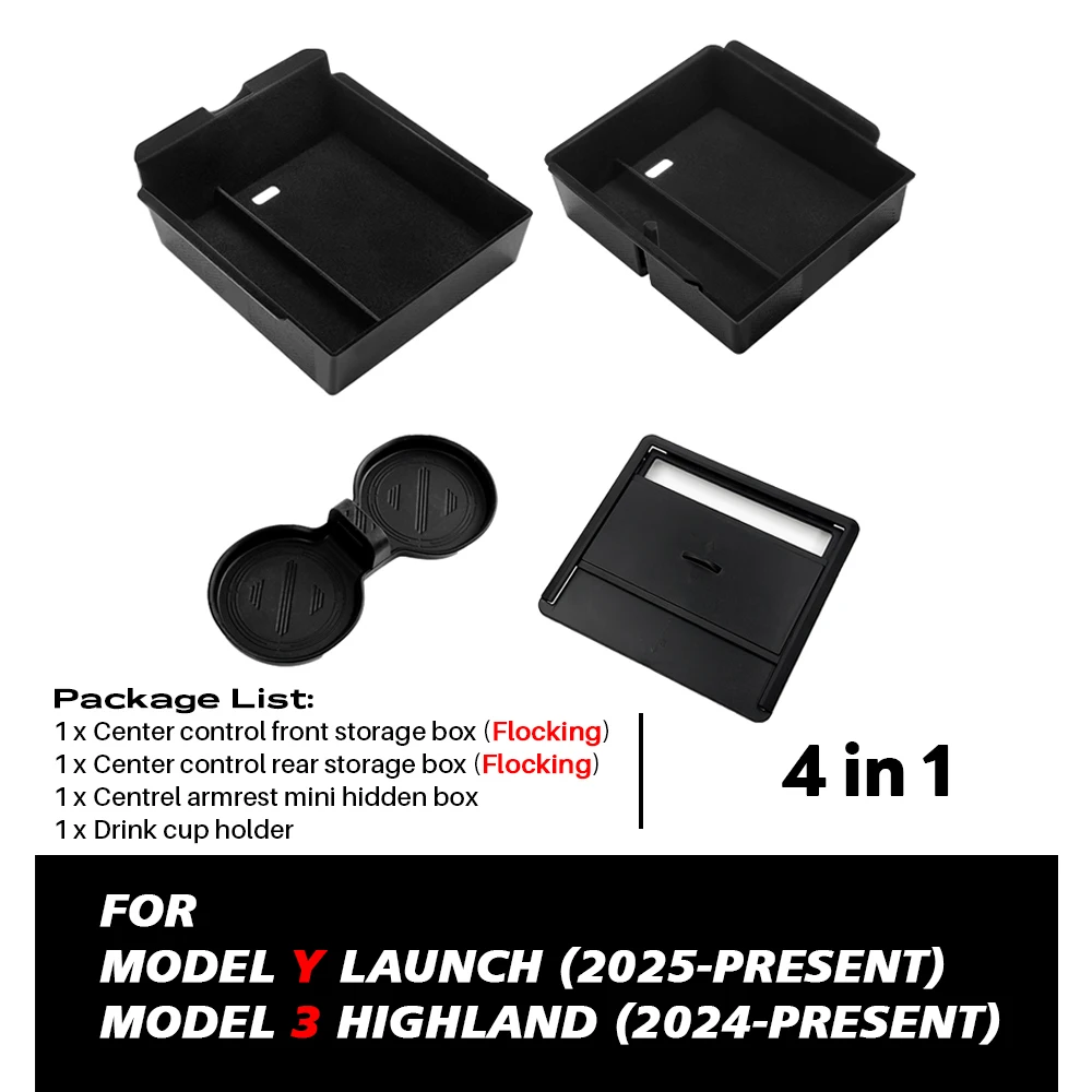 Tesla Model Y Console Armrest Storage Box Organizer