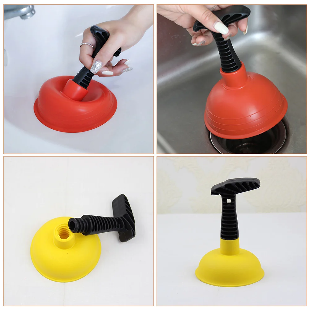 2 Pcs Plumbing Tool Kitchen Plunger Sink Small Detergent Tpr Bathroom Cleaning Tool Best Clog Remover Toilets Anti Clogging