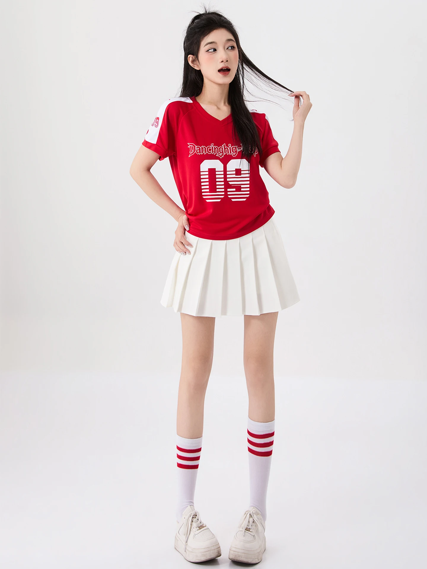 Group Dance Performance Outfit Women's Team Style Cheerleading Competition Uniforms Sports Event Opening Show Costume