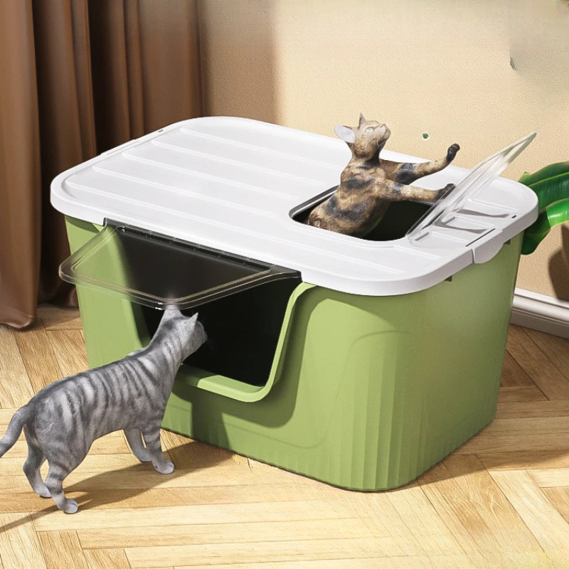 

Hidden Toilet Deodorization Cat Bedpans Convenient Tray House Covered Cat Bedpans Playground Arenero Gatos Pet Products RR50CB