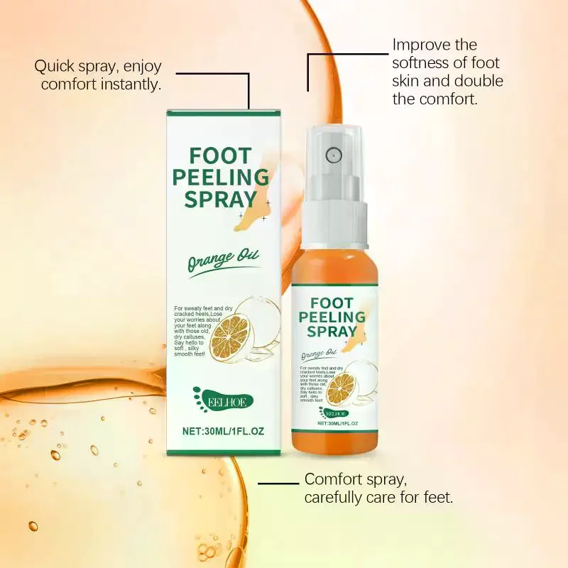 Herbal Anti Crack Foot Cream Peeling Spray Heel Cracking Repair Products Exfoliation Dead Skin Removal Softening Smooth Care