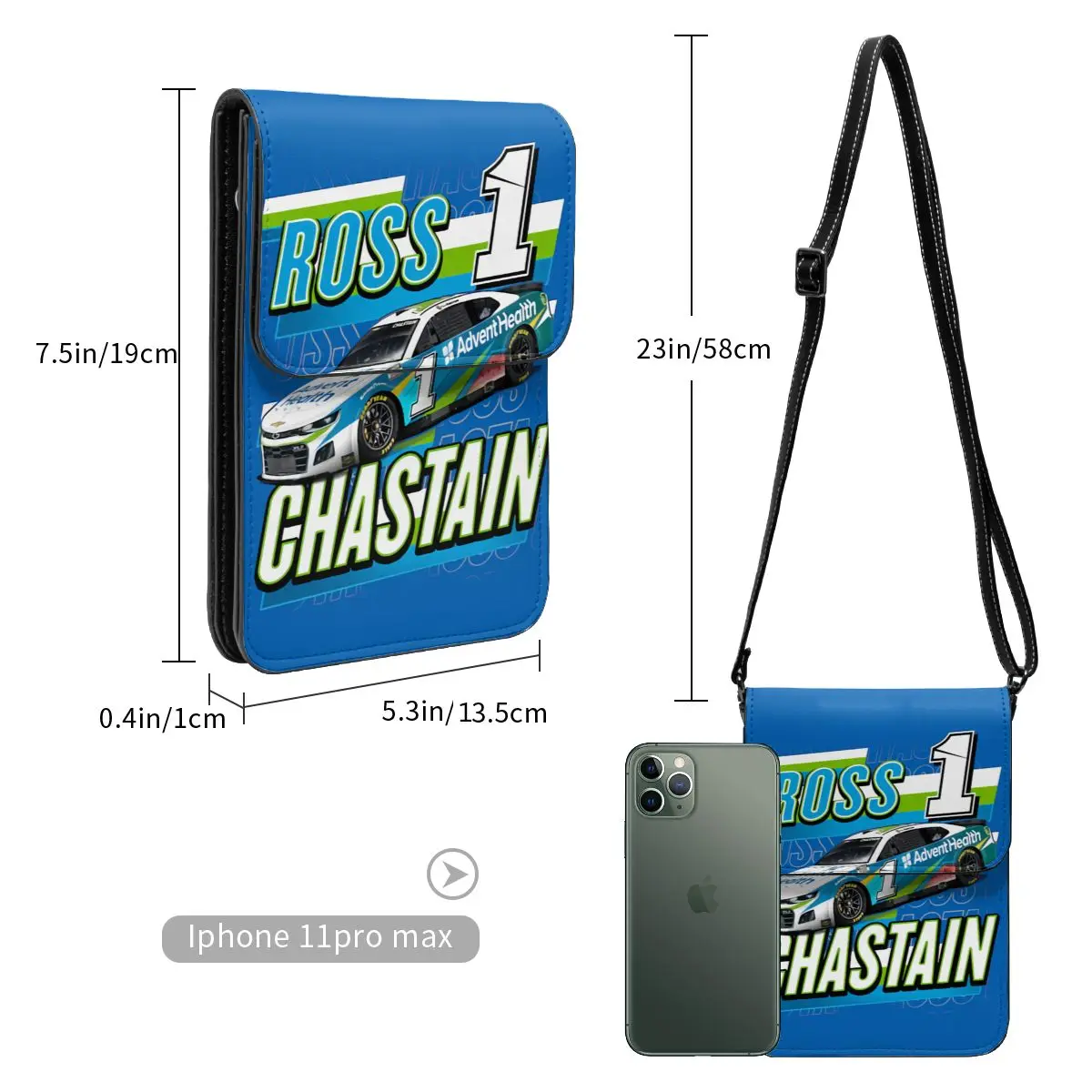 Ross Chastain 1 Crossbody Portemonnee Mobiele Telefoon Tas Schoudertas Mobiele Telefoon Tas Verstelbare Riem