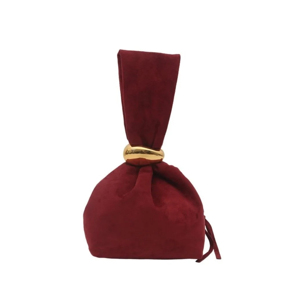 

Ретро-сумка-клатч из замши однотонного цвета, большая вместительная сумка в корейском стиле для вечеринок и торжеств, с боковой молнией, плиссированная сумка-ведро на каждый день