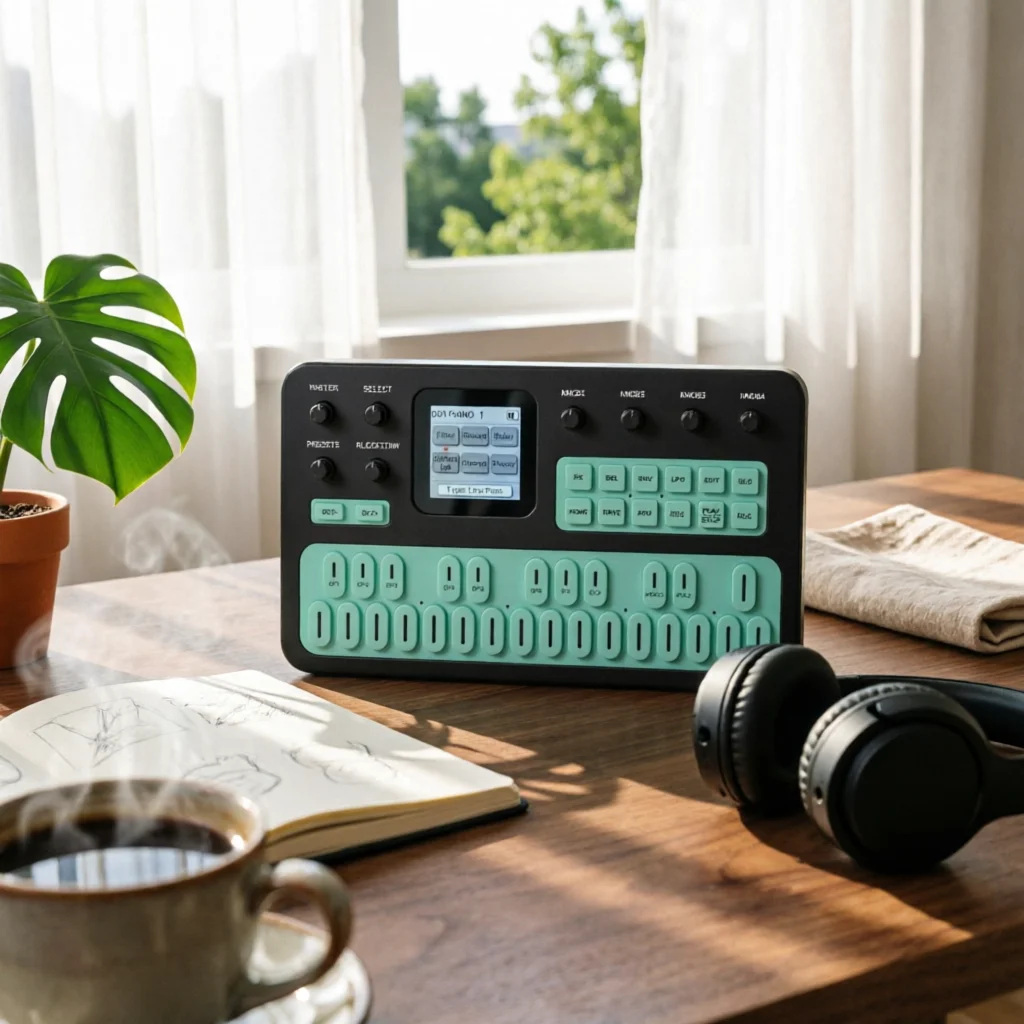 Adjustable USB MIDI Keyboard Controller with OLED Screen and Velocity Keys for Dynamic Live Performance