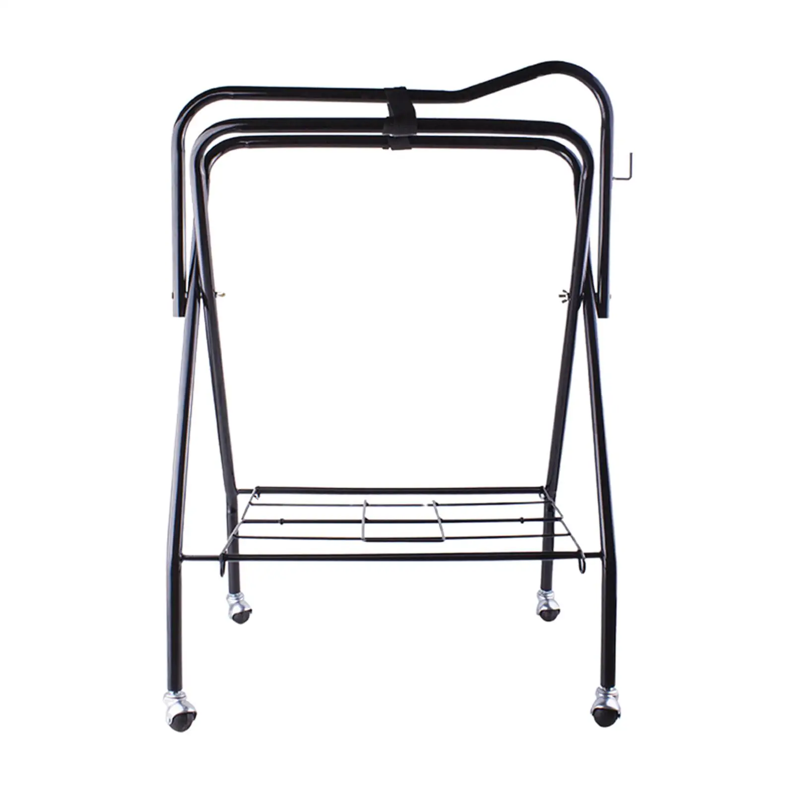 

Portable Saddle Rack Saddle Organizer Folding Saddle Stand for All Types of Saddles Standing Saddle Holder for Tack Room Barn
