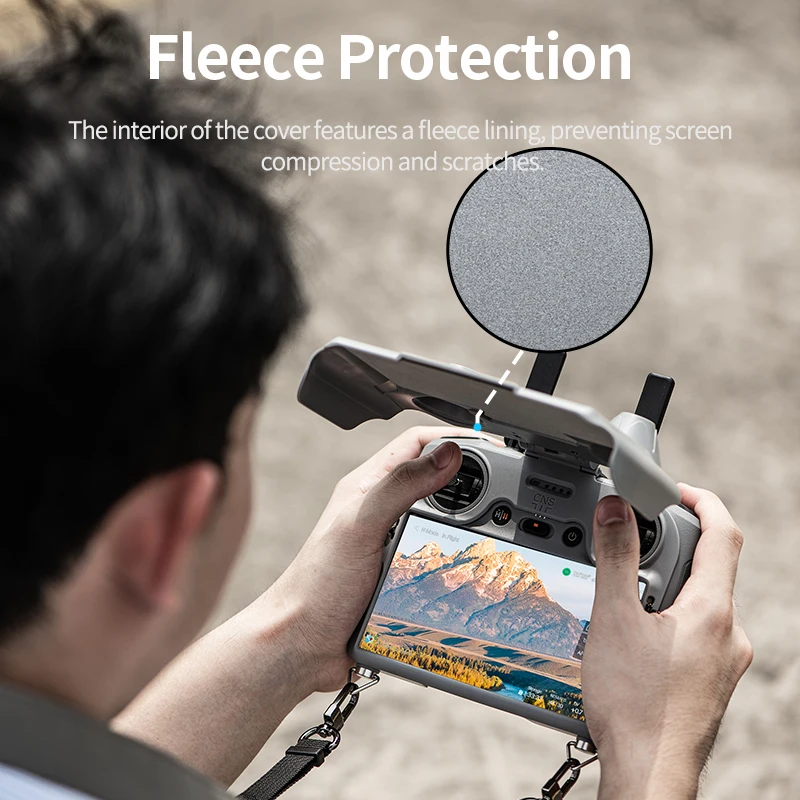 STARTRC для DJI RC/RC 2 с дистанционным управлением, солнцезащитный чехол 2 в 1, защитная пленка для экрана, солнцезащитный козырек для DJI Mini 4 Pro/Air 3S/Neo