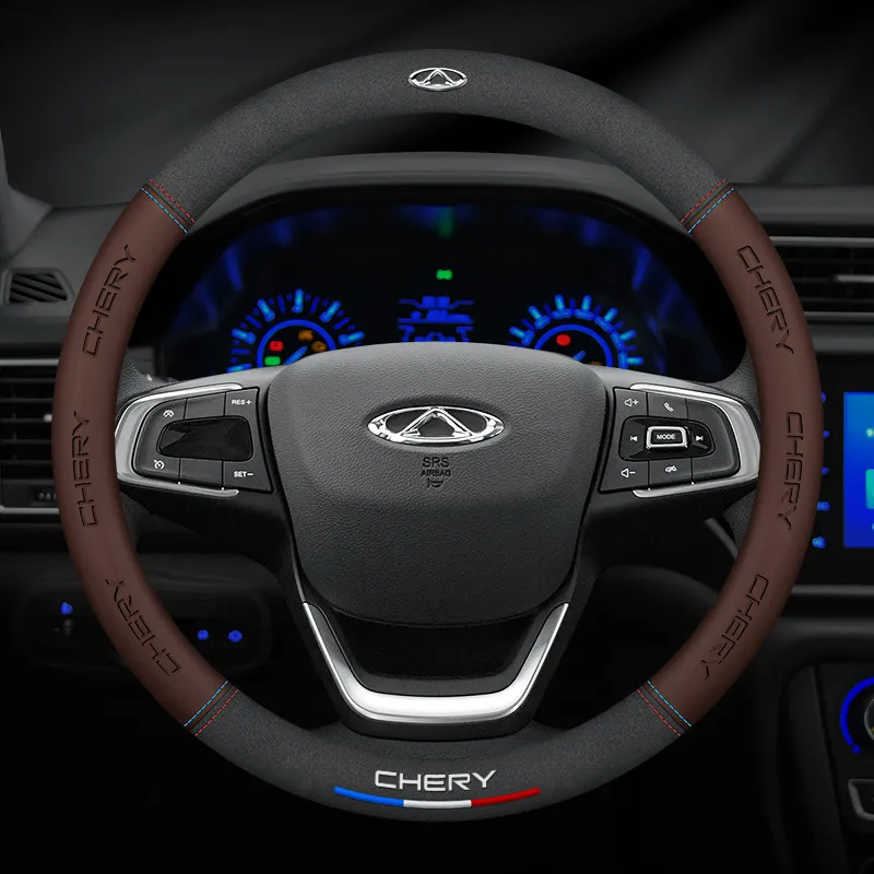 For Chery Tiggo 8 Arrizo 5 Pro Gx 5x eQ7 Chery Tiggo 7 Pro Car interior Accessories 3D embossing 38cm Auto Steering Wheel Cover