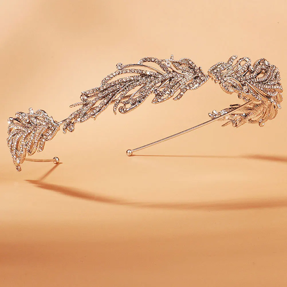 

1pc Headband Bridal Crown Wedding Tiara Hollow Crystal Design Lightweight Durable Silver Hair Bride Accessories