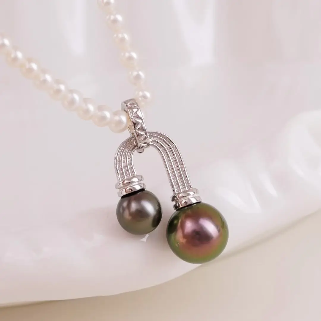 الجملة 925 فضة قلادة يتصاعد قاعدة النتائج إعدادات حوامل تركيبات مجوهرات ل 8-11 مللي متر اللؤلؤ 3 قطعة/الوحدة