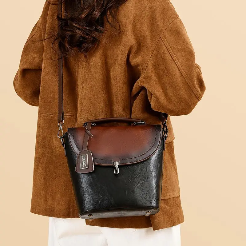 Retro Bucket Exquisite Bag Women's New Light Luxury Niche High Sense Fashion Versatile Women's Shoulder Messenger Bag  Handbags