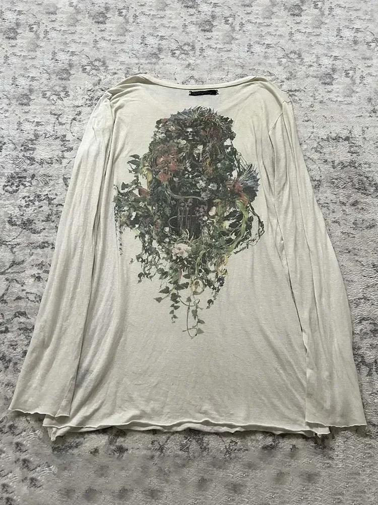 Ifsixwasnine Pioneer Visual Printed Pattern Long Sleeve T-Shirt