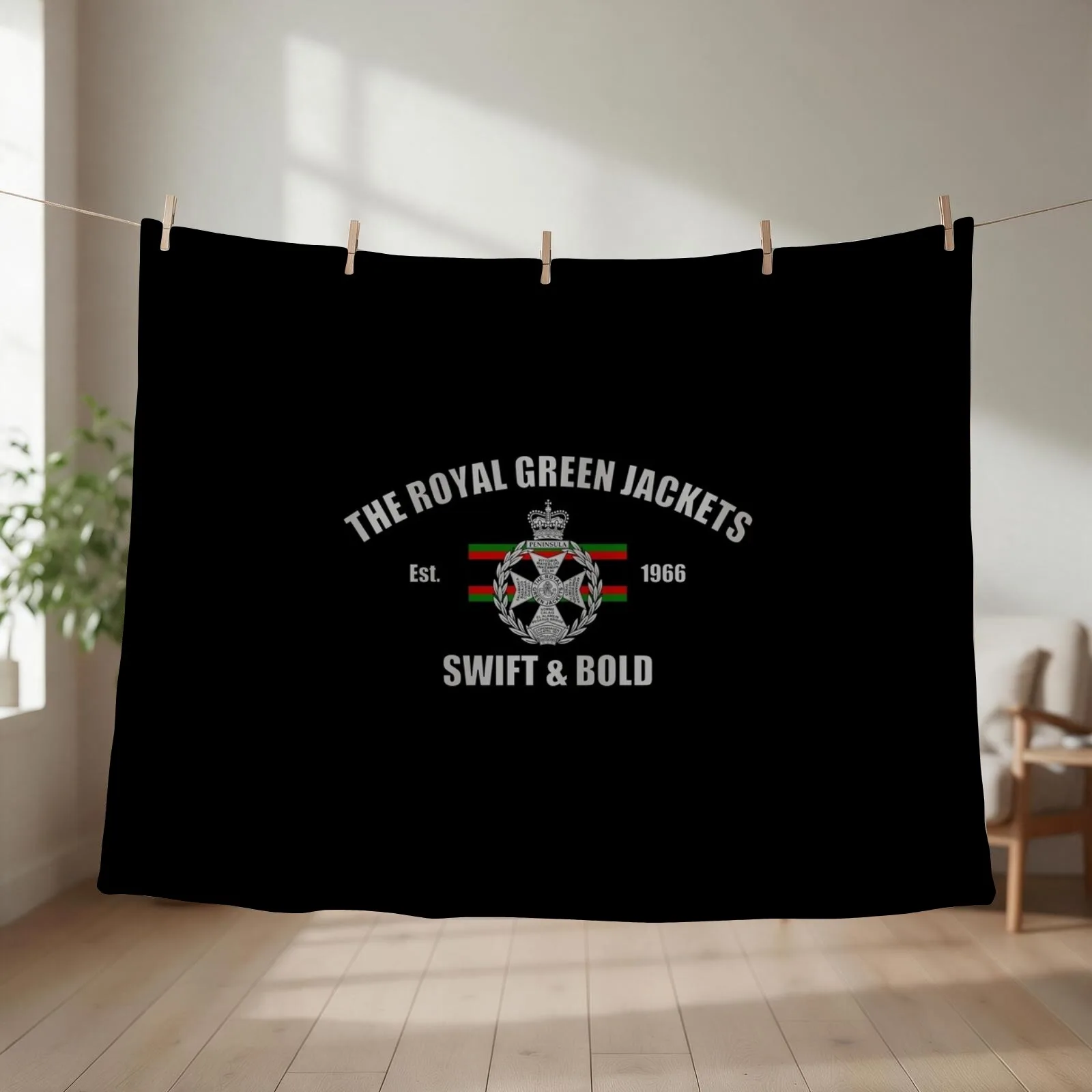 Royal Green Jackets Throw Blanket couch cozy soft plush fuzzy picnic outdoor blanket