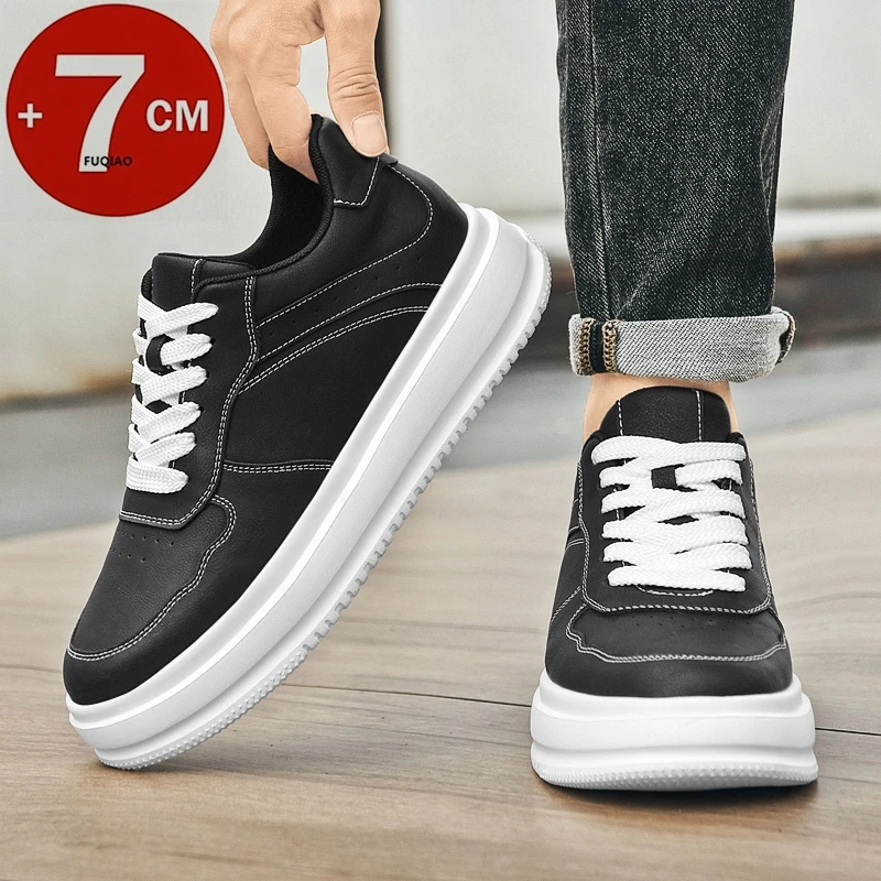 

2026 New Luxury Elevator Shoes Men Women Sneakers Height Increasing Invisible Heighten Sports Man Taller Lift White Shoes