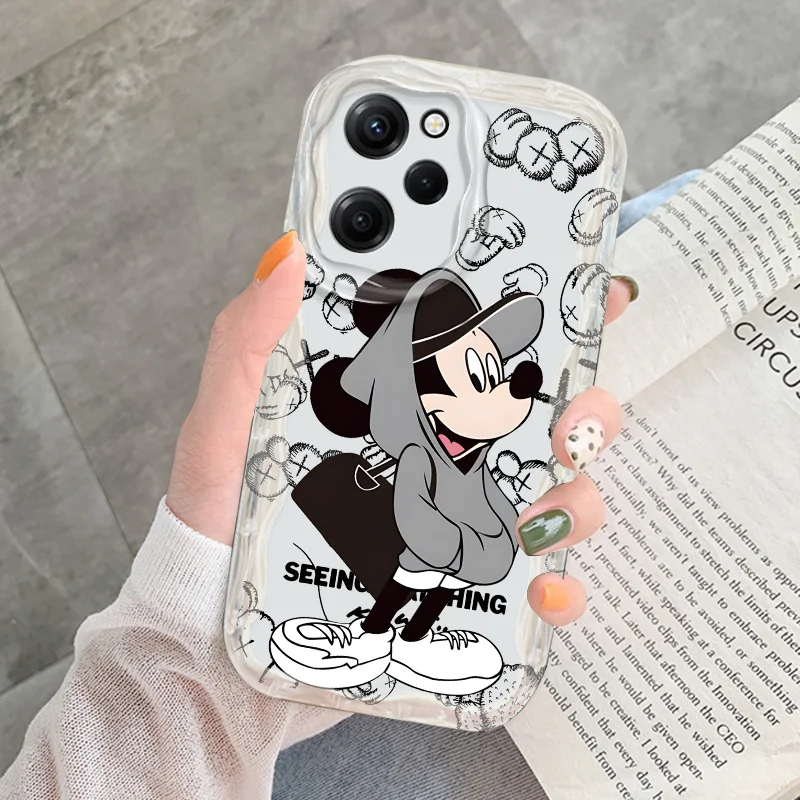 Disney Minne Mickey Cream Funda de teléfono para Xiaomi Redmi 13 12 10 9 A1 A2 A3 K50 40 30 AT A C i X S Pro Plus