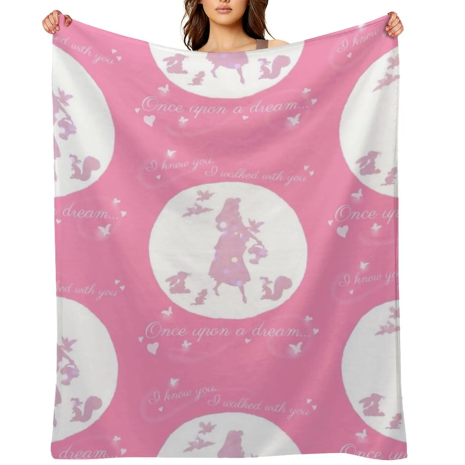 

Once Upon a Dream (Make it Pink!) Throw Blanket Luxury Kid'S for sofa Tourist Blankets