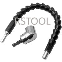 Right 105 degree Angle Drill and Flexible Shaft Bit Kit Extension Screwdriver Bit Holder for 1/4\