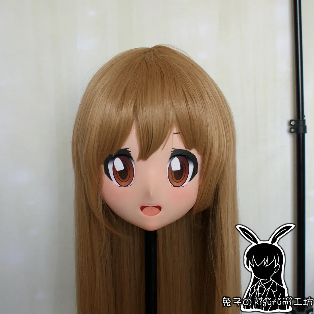 (Rabbit 108) Resin Cross-Dress Lolita Girl Head BID Doll Mask Japanese Anime Production.I.G Yuzuriha Inori Kigurumi Mask Cosplay