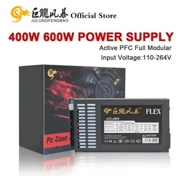 JULONGFENGBAO 400W 600W pełni modułowy PSU 110-264V 1U Mini Flex moc PC dla K39 A4 S3 G5 ITX etui ENP-7660B do gry