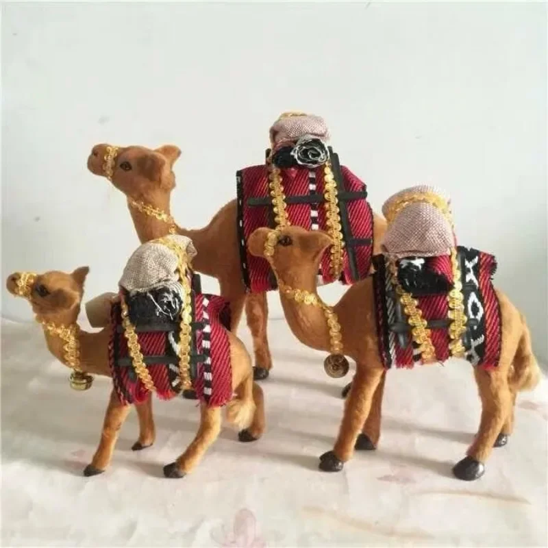 

1pc Simulation Animal Toy Plush Stuffed Camel Doll Home Decoration Props Ornaments Gifts Collectible Boys Girls Gifts