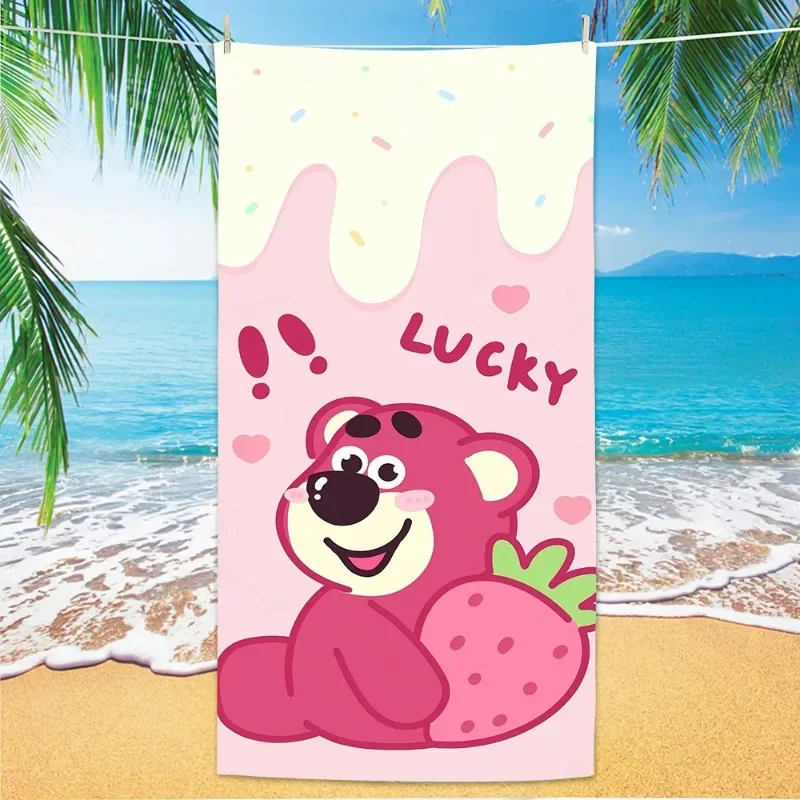 Lotso urso cobertor anime toalha de praia adulto banheiro chuveiro sala de viagem banheira decoração ginásio toalha acessórios toalha de praia