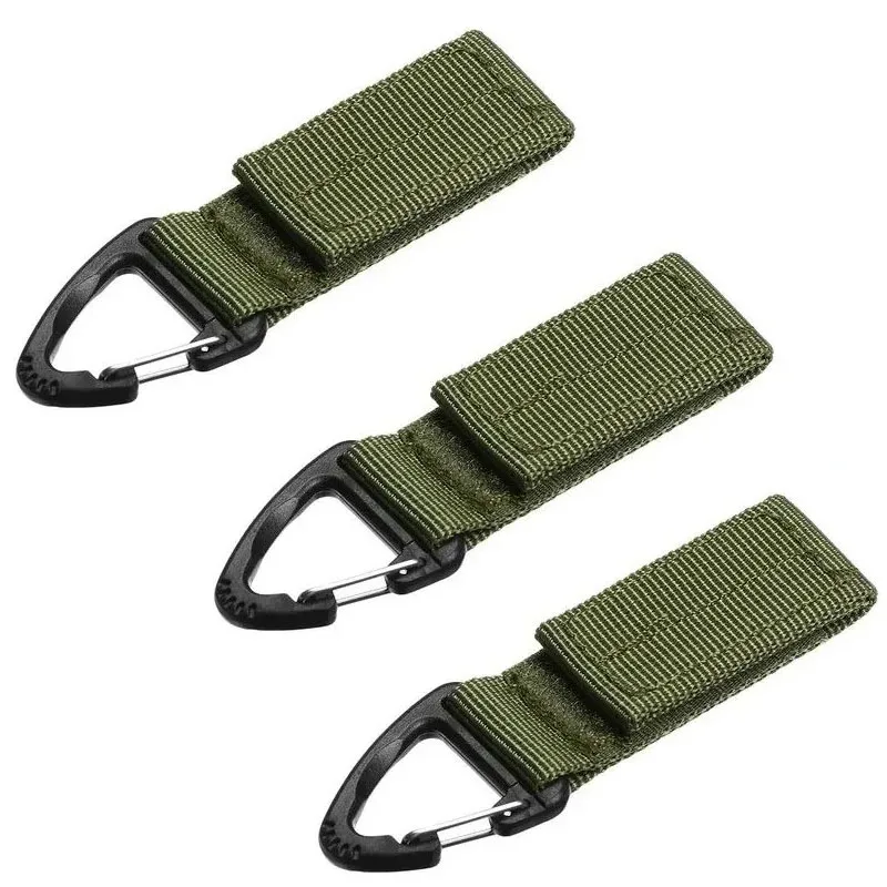 Outdoor Tactische Molle Belt Keeper Webbing Clip Sleutelhangerhouders Rugzak Karabijnhaken Haak Waterfleshanger Sleutelringclip