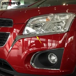 For Chevrolet Trax Tracker 2014 2015 2016 Chrome Head Light Lamp Eyelid Eyebrow Headlight Strip Trim Accessories Car Styling