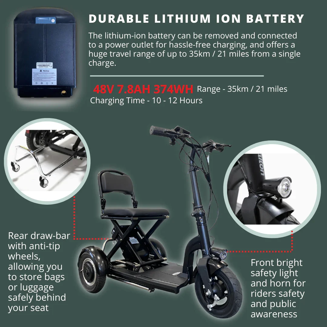 BR Manufactured Electric Mobility Scooter US EU Hot Selling 36V 10Ah Foldable Electric Scooter Disabled Adults Elderly Scoot